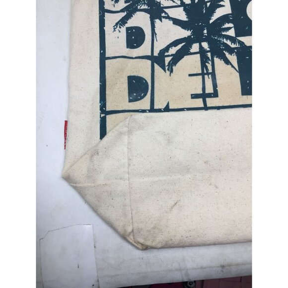 Large White Del Sol Color change Tote Bag with Palm Trees on it - Picture 4 of 12